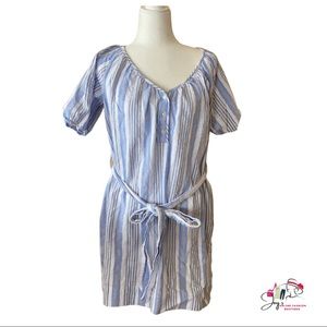 Free Assembly Plaid Belted Dress